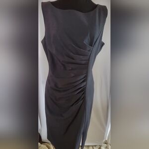Calvin Klein Gray One Shoulder Sheath Dress